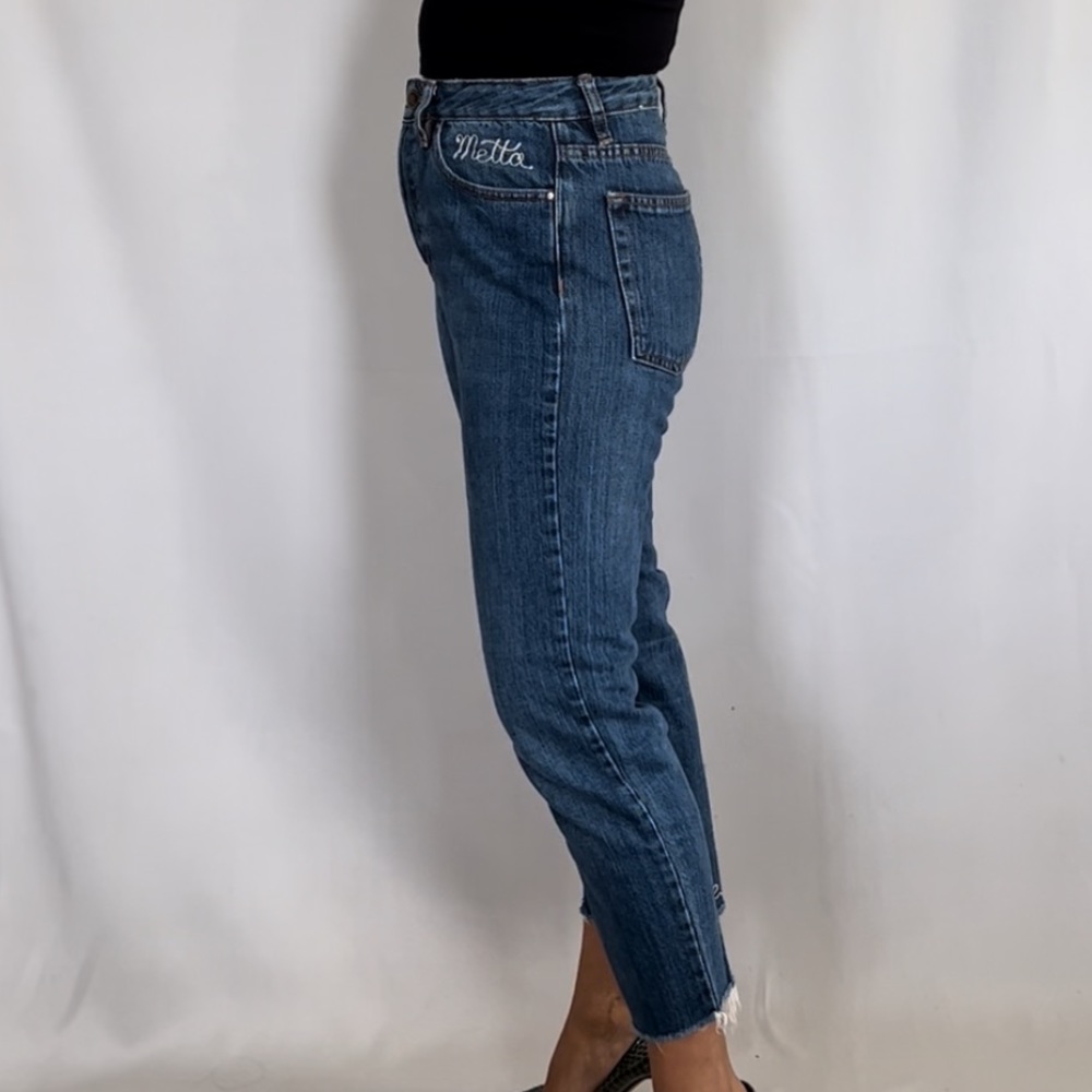 SEZANE brut sexy denim with custom embroidery- size 25 - great condition - Picture 6 of 15